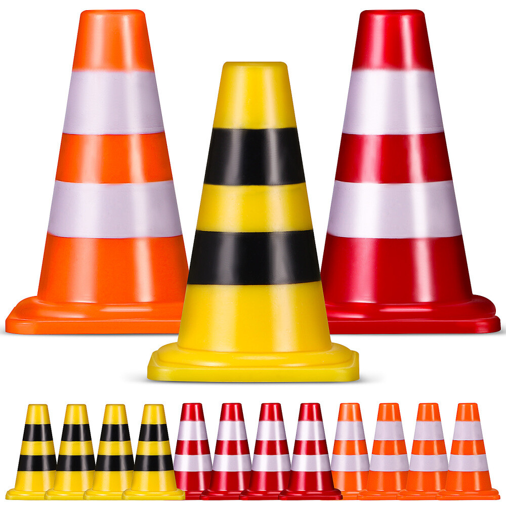 15PCS Mini Traffic Cones Miniature Scene Accessories Early Educational Toys
