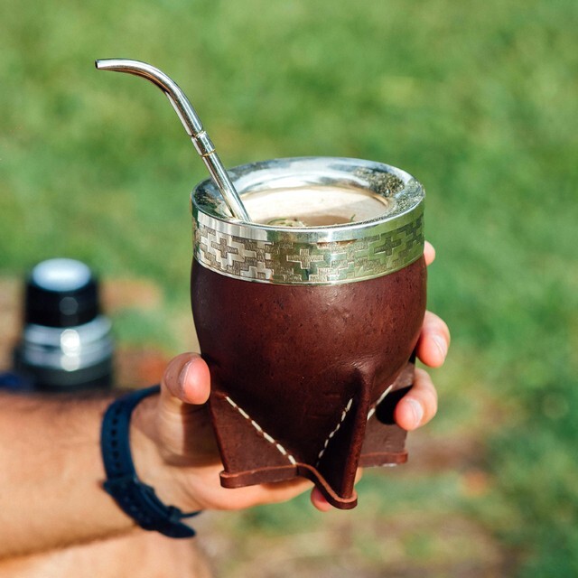 Mate imperial con virola de alpaca + bombilla de regalo!