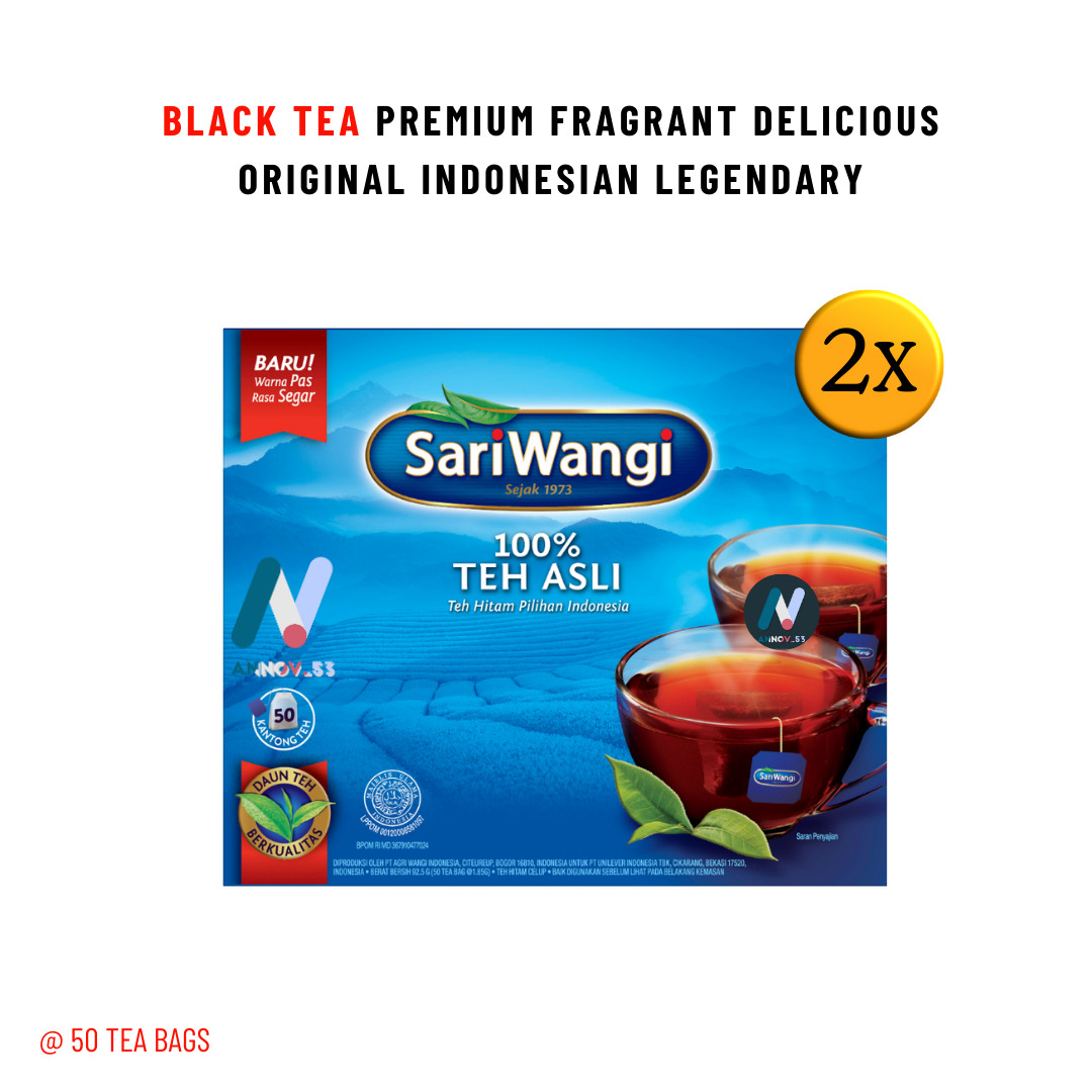 SARIWANGI Premium Black Tea Original Natural Indonesian Fragrance Legendary 2PAX