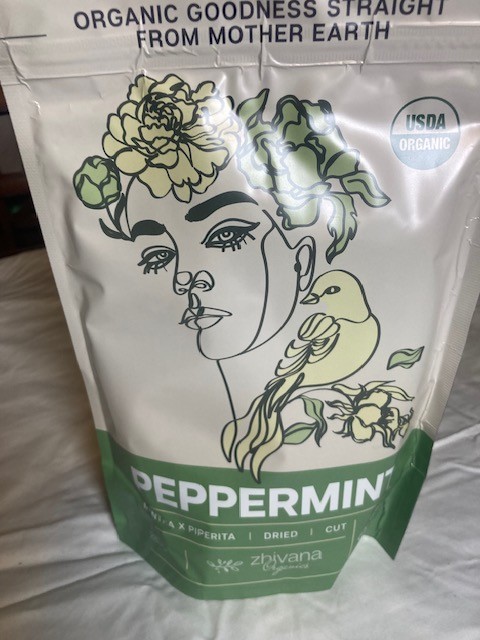 6 Bags sale ! Zhirvana Organic Loose leaf Peppermint tea. For Digestive,etc.