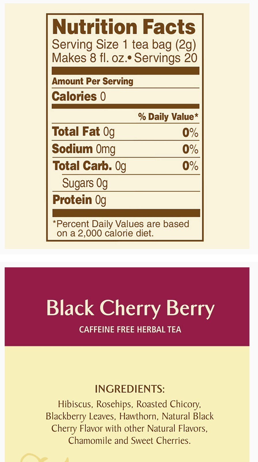Celestial Seasonings Herbal Tea, Black Cherry Berry, 20 Count (Pack of 1)