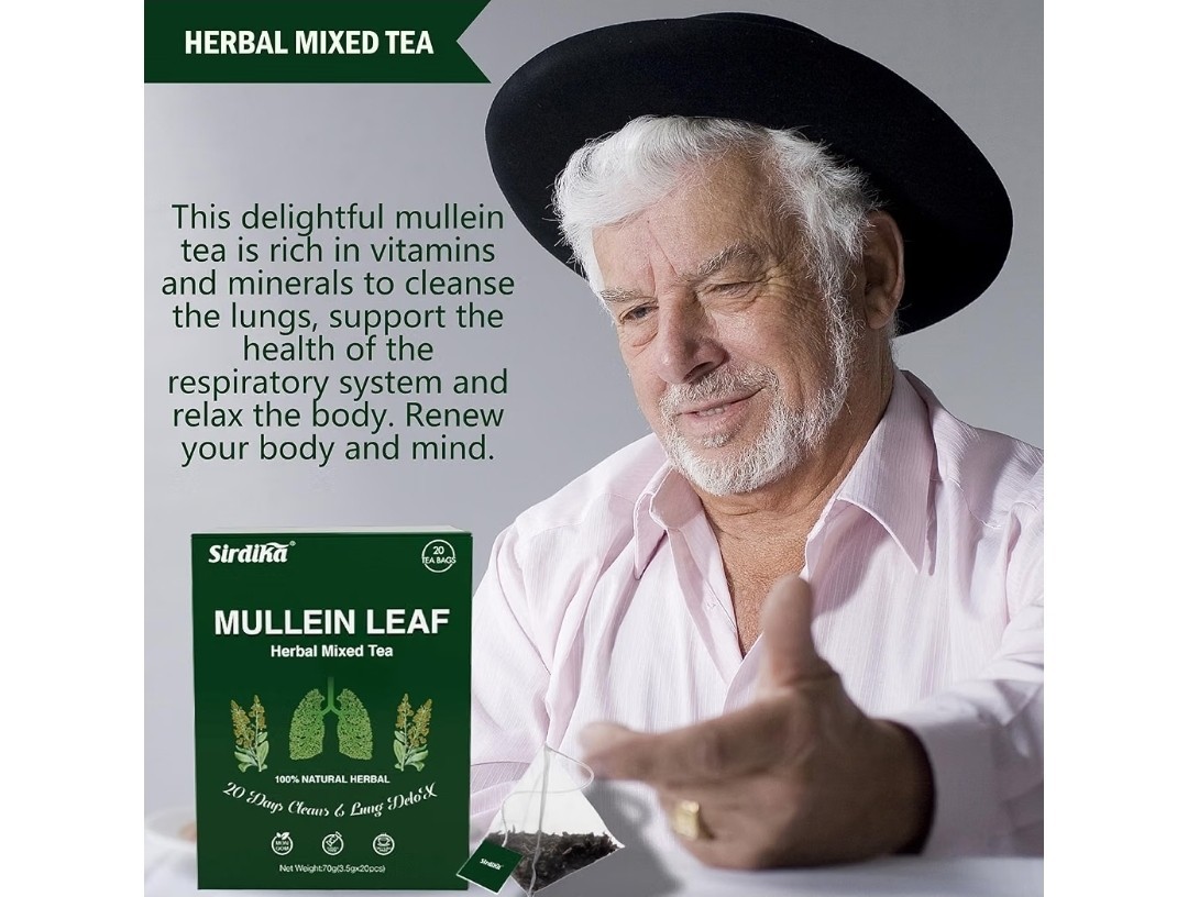 Sirdika Mullein Leaf Herbal Mixed Mint Tea Bags 20 Ct Caffeine Free Non-GMO
