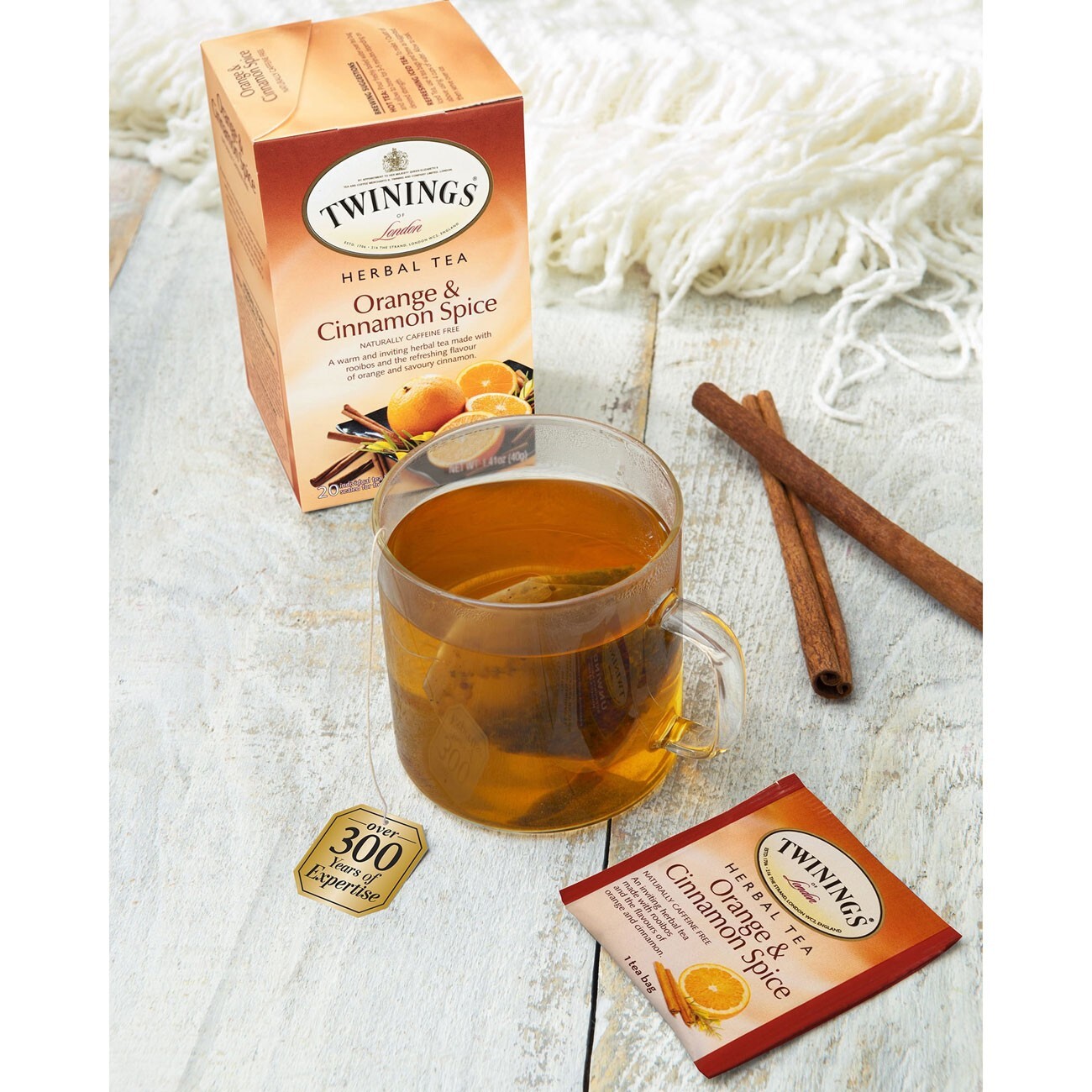 Twinings Orange & Cinnamon Spice Herbal Tea – 20 tea bags