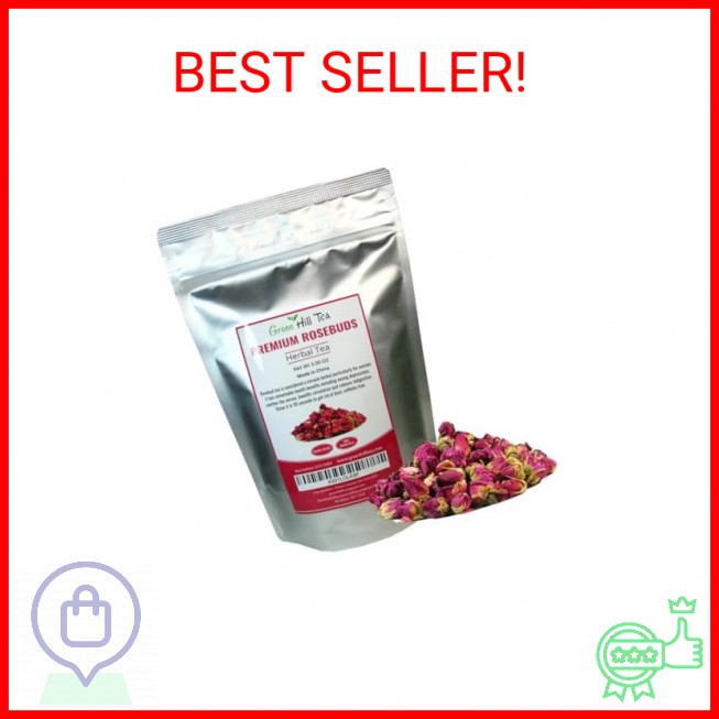 Greenhilltea Premium Dried Rose Buds Rosebud Flower Herb Loose Leaf Tea Fragrant