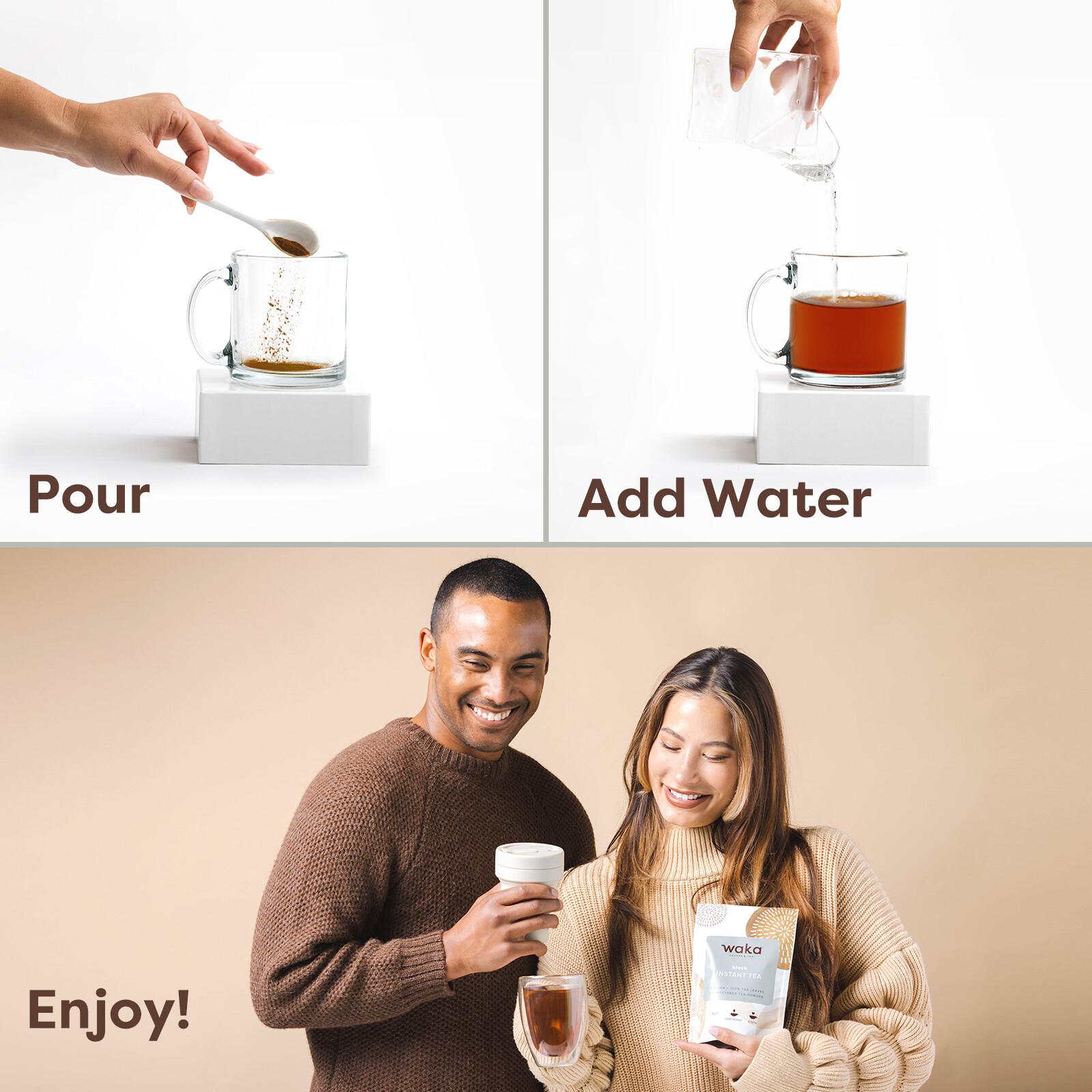 Waka Coffee Quality Instant Tea, Kenyan, Black Tea Powder