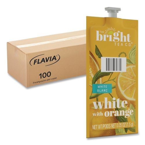 Flavia The Bright Tea Co. White with Orange Tea Freshpack, 100/Carton