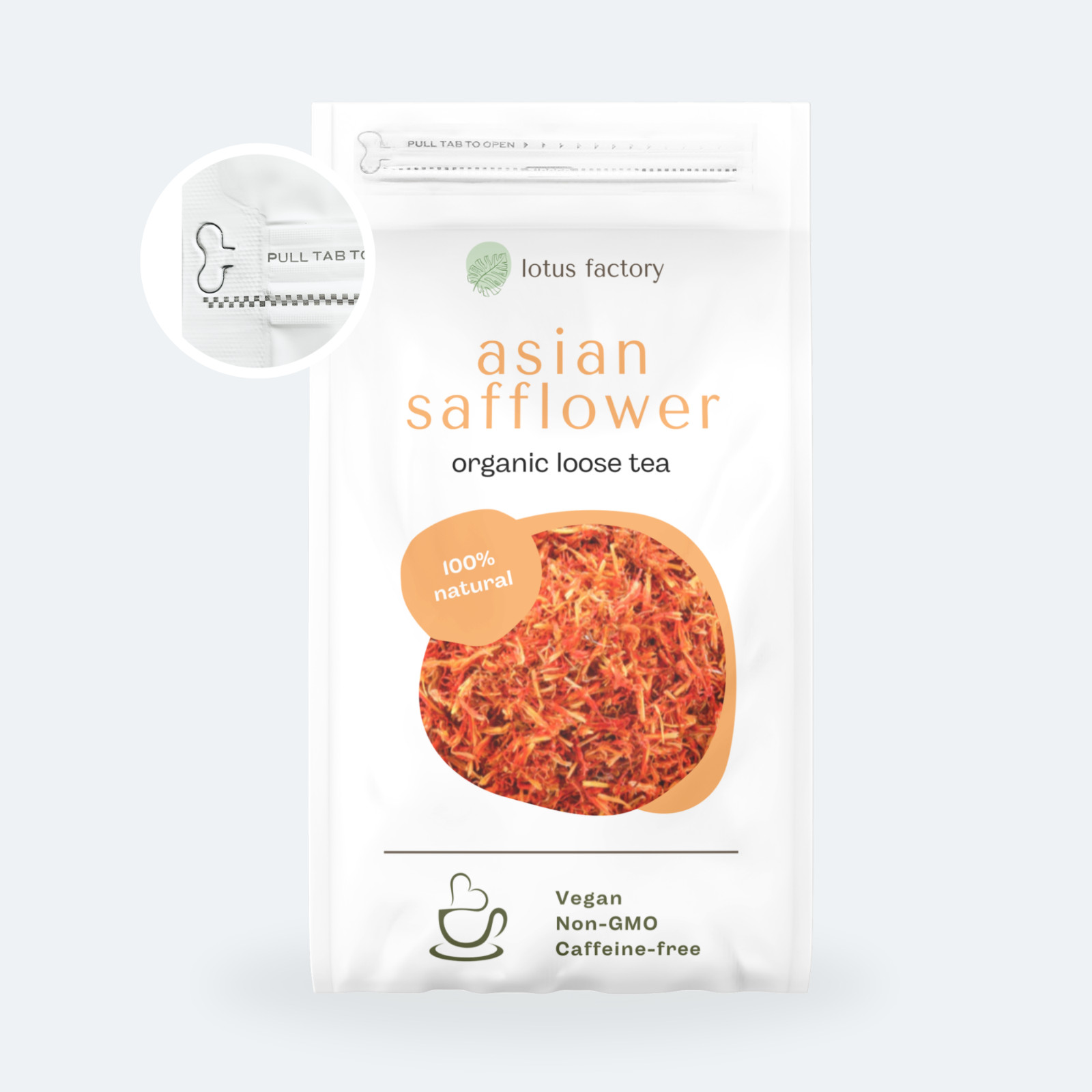 Safflower Tea 100% Organic Loose Leaf Herbal Infusion Natural Relaxation