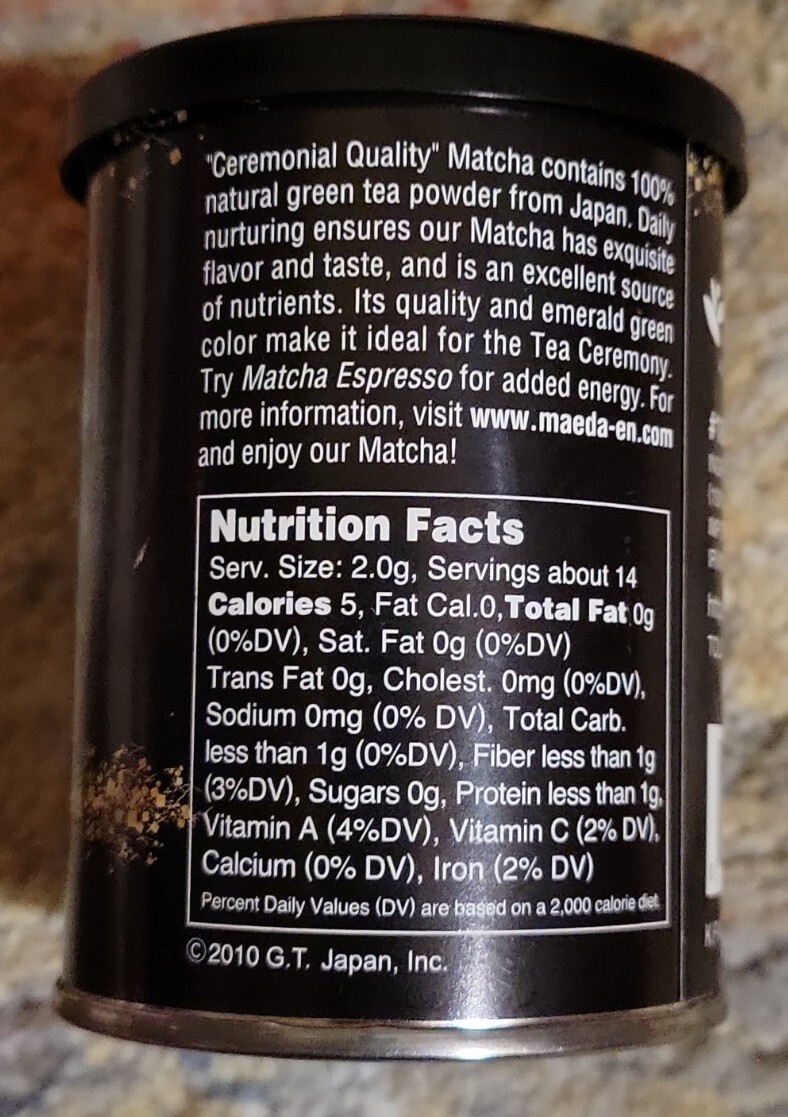 Maeda-En Matcha Ceremonial Quality Green Tea Powder 1-Ounce