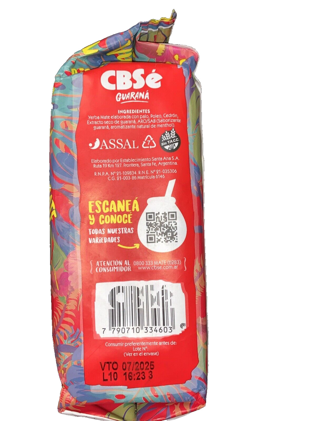Yerba Mate CBSE Guarana 500 gr. 1.1 lb each YERBA GUARANA ENERGY