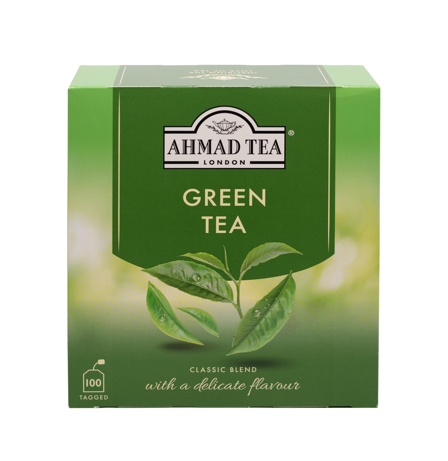 Pure Green Tea 100 Tagged Teabags 100 Count Quality Chinese Green Tea
