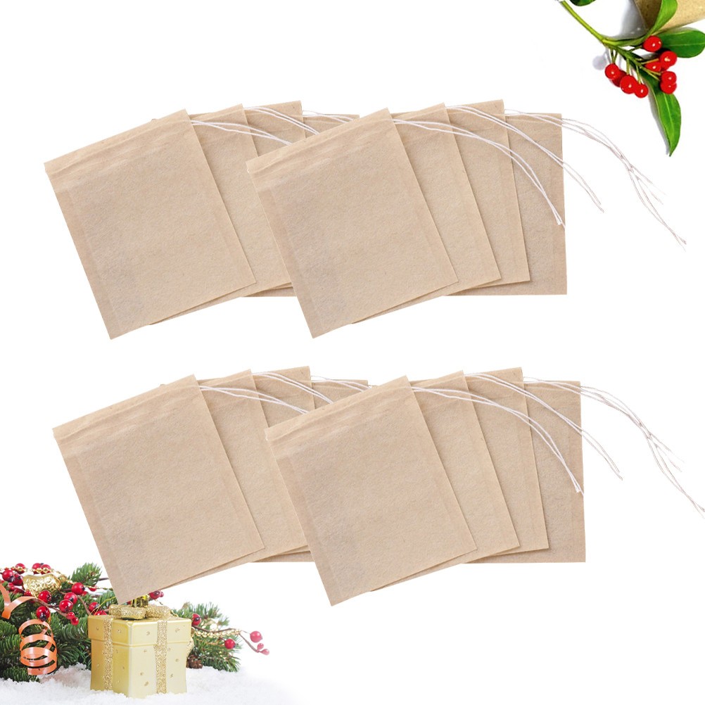 300 Pcs Drawstring Filter Paper Tea Bags For Loose Leaf Tea Empty Bags 5×7 cm
