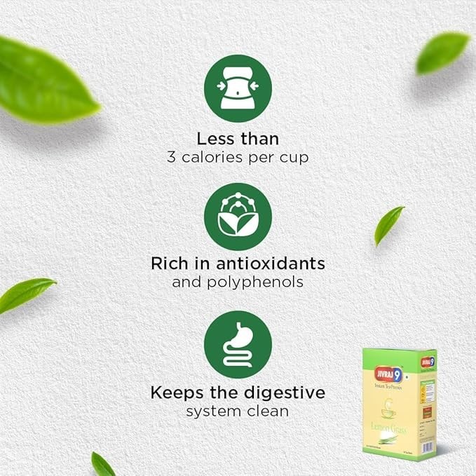 Jivraj 9 Instant Tea Combo | Lemongrass & Cardamom | 4 Packs | 10 Sachets Each