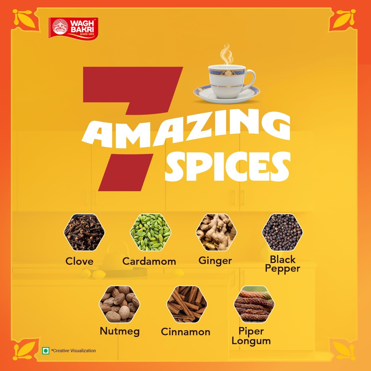 Wagh Bakri Premium Spiced Tea | With 7 Refreshing Spices |250 Gram