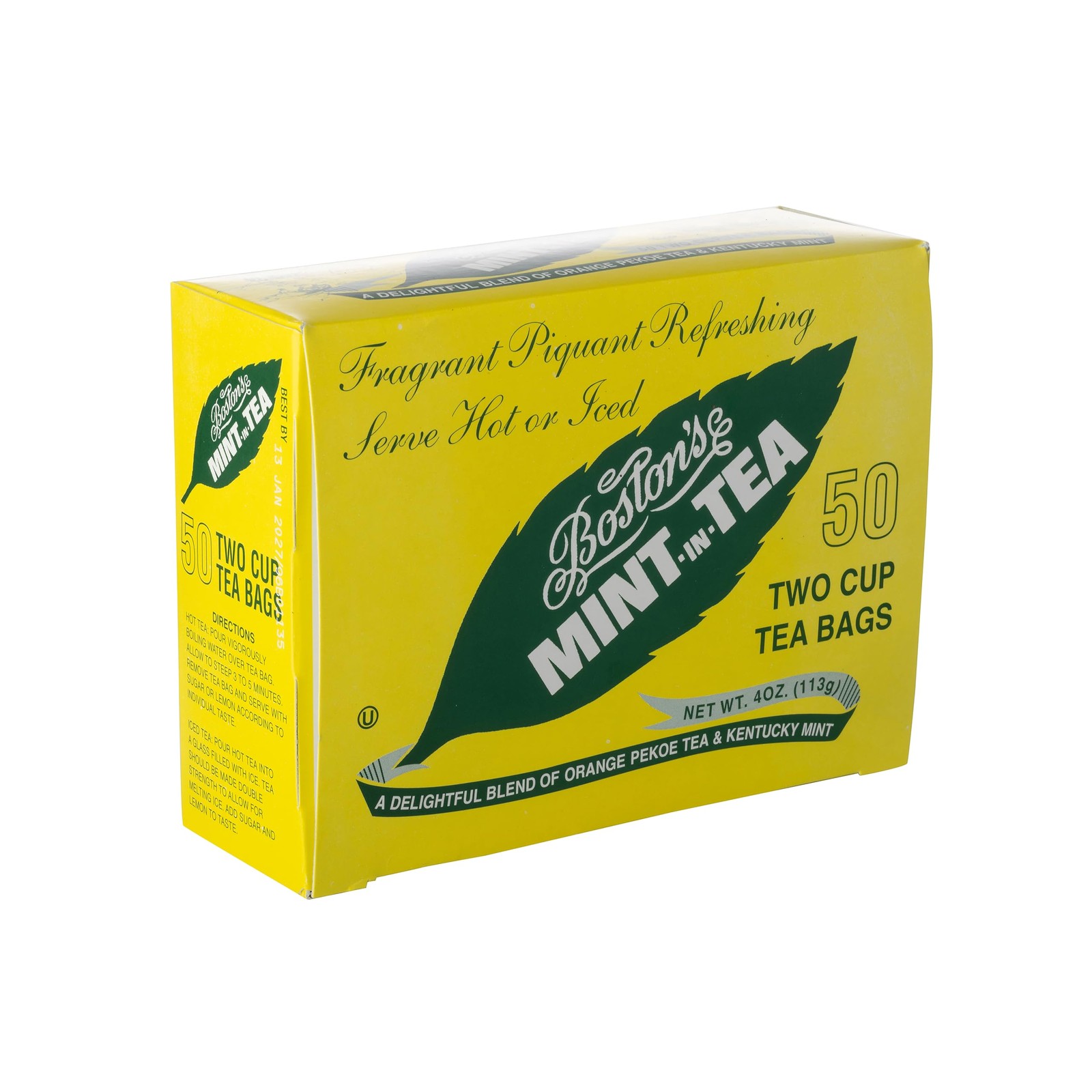 Boston’s Mint-In-Tea Two Cup Tea Bags – 50 CT