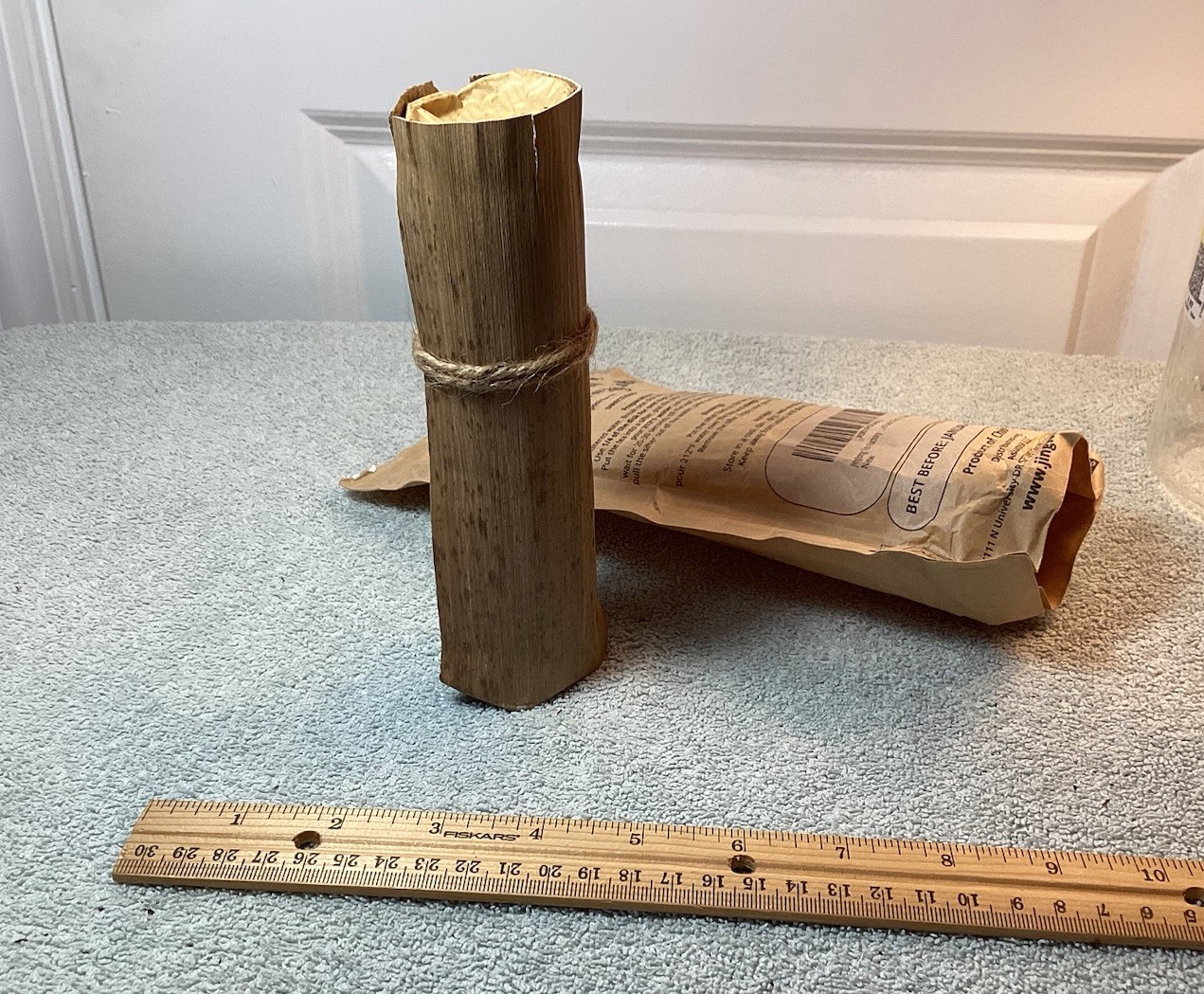 Jinglong Tea Factory Pu-erh Tea Brick Bamboo Leaf Tube Chinese Pantry 200g