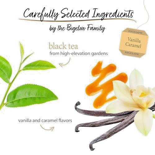 Bigelow Vanilla Caramel Black Tea – 18 Per Box – (3) Boxes Total