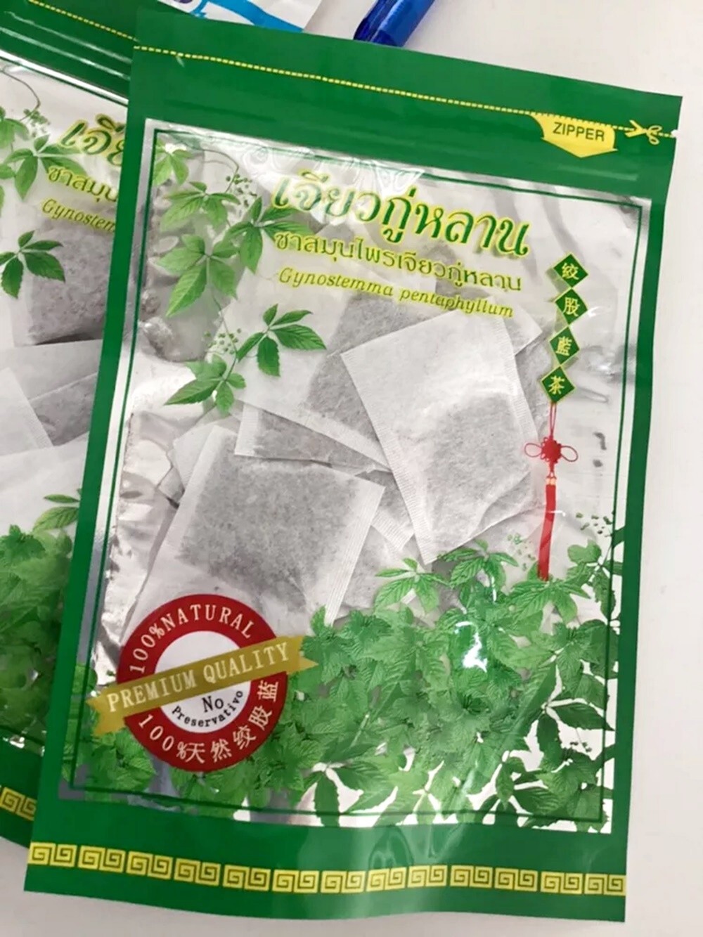 Jiaogulan Herbal Tea 30 Sachets Gynostemma Pentaphyllum Thai Natural