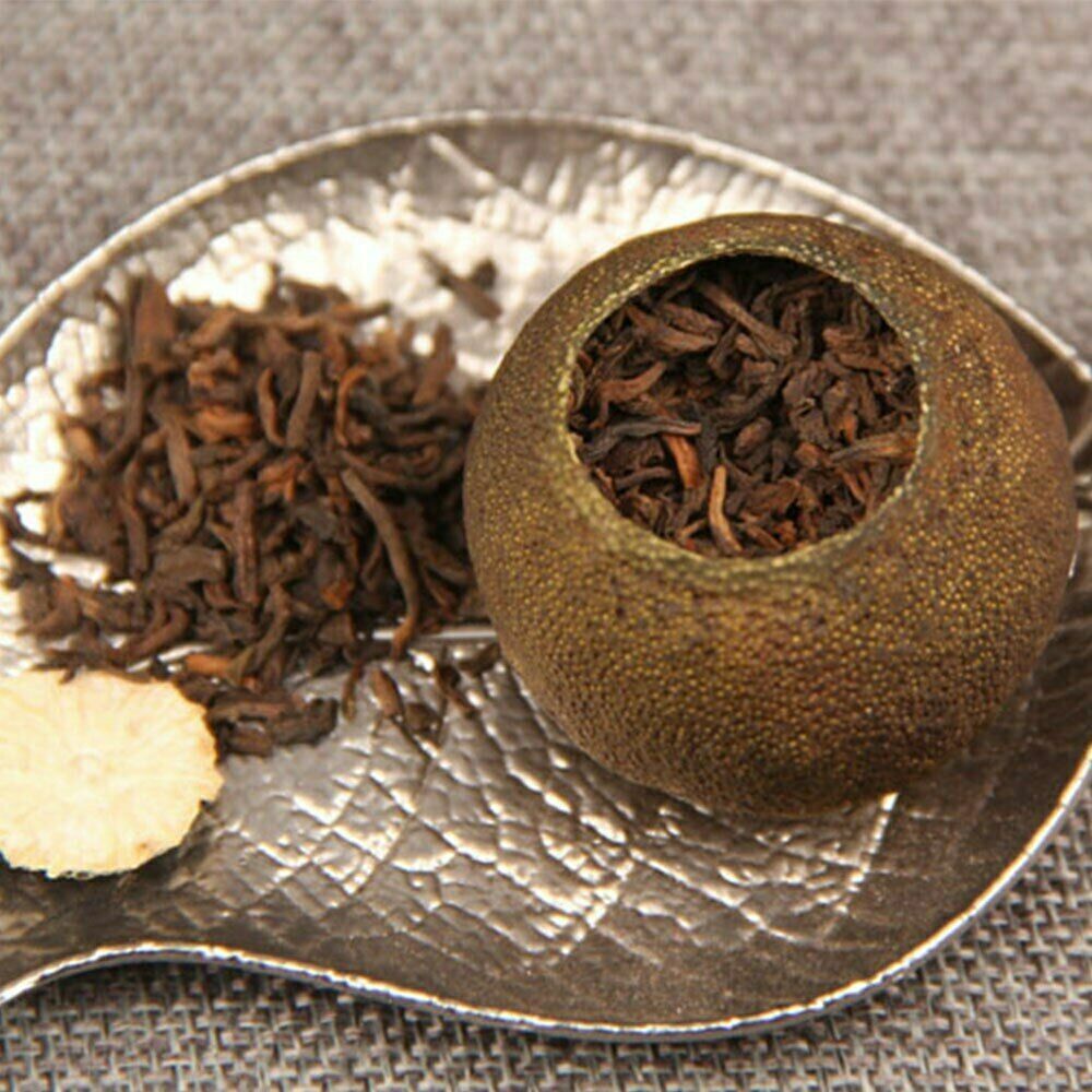 XinHui “Chen Pi” Shu Puerh Tea Tangerine Peel Pu’er Ripe Puer Orange Tea 100g