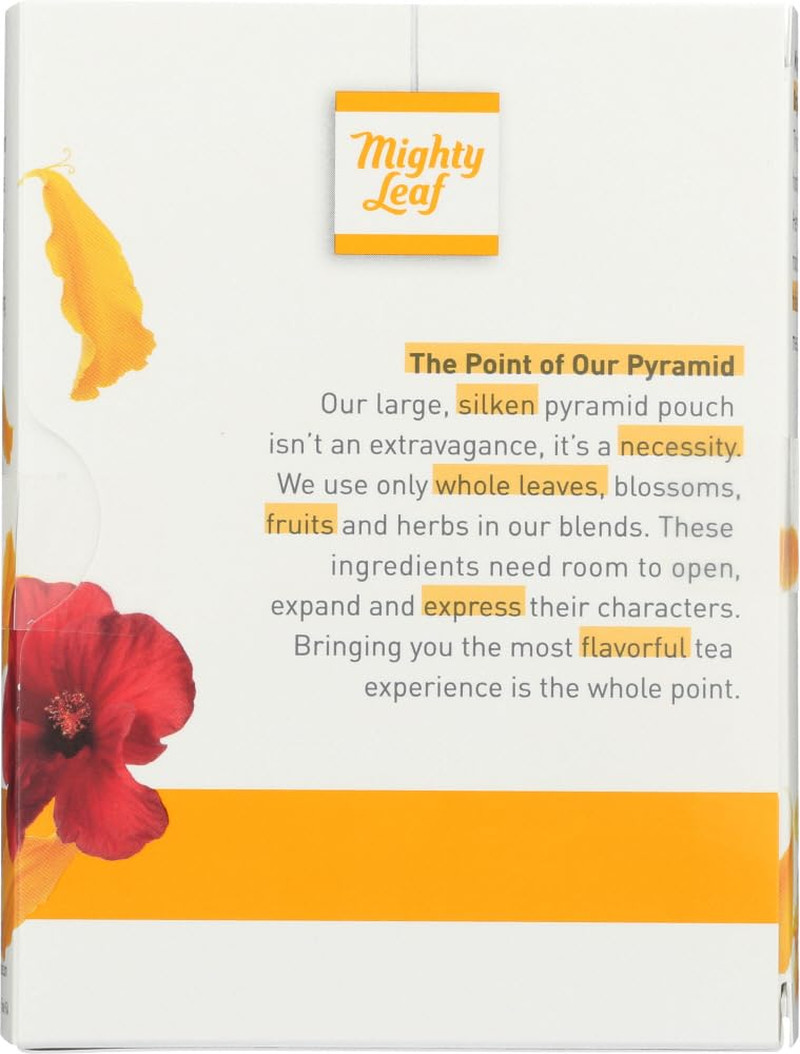 Mighty Leaf Organic African Nectar Rooibos Herbal Tea – 45 Count (3 Packs of 15