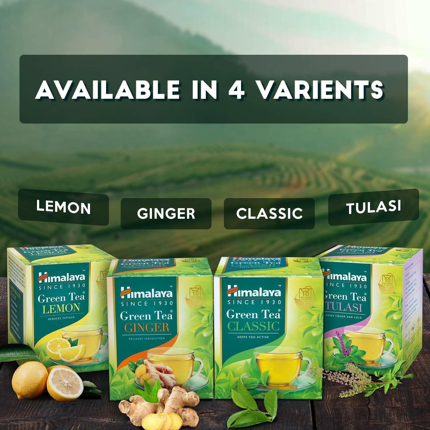 Himalaya Green Tea GINGER- 60 Tea Bags (2 gram) Relieves Indigestion FREE SHIP
