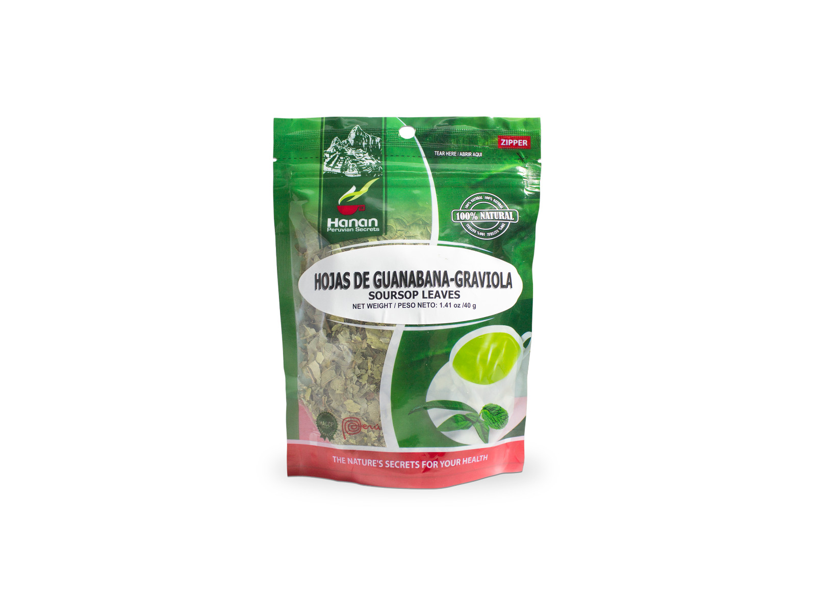 Hanan Peruvian Secrets Hojas De Guanabana-Graviola Herbal Tea-100% Soursop Leave