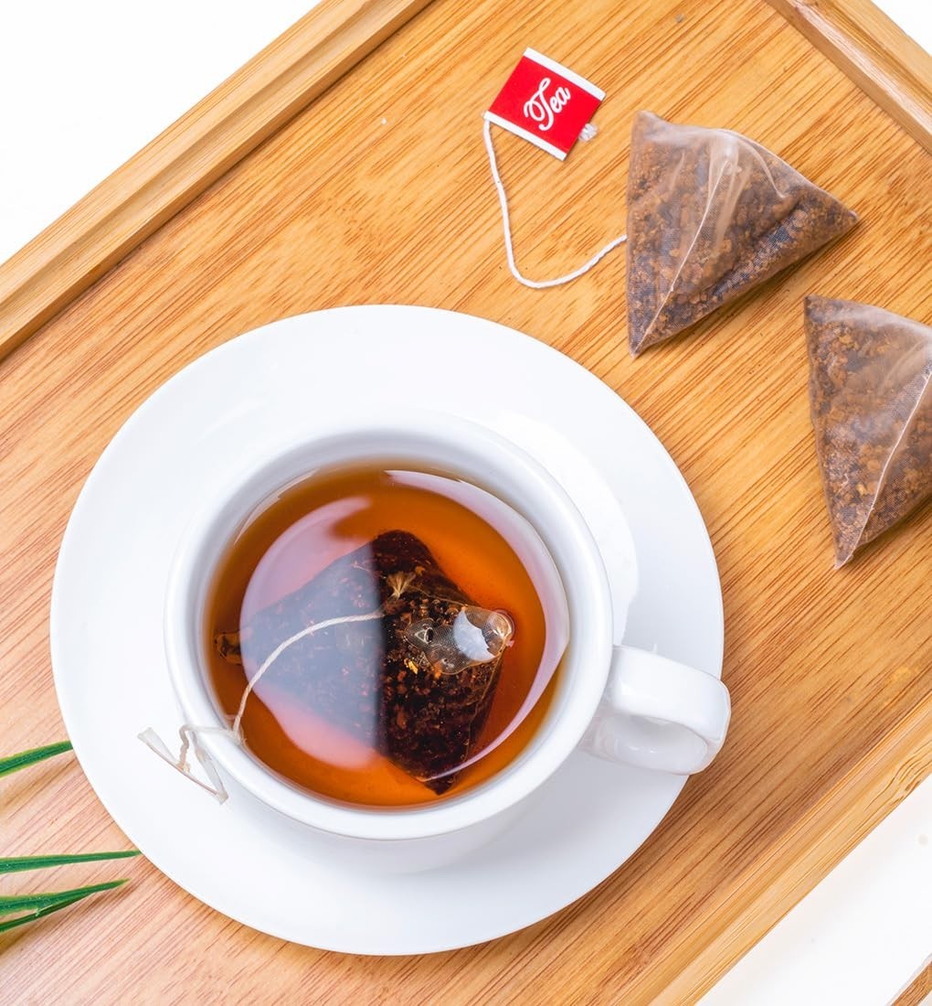 60 Chaga Tea Bags – 100% Pure Siberian Mushroom, Caffeine-Free Delight