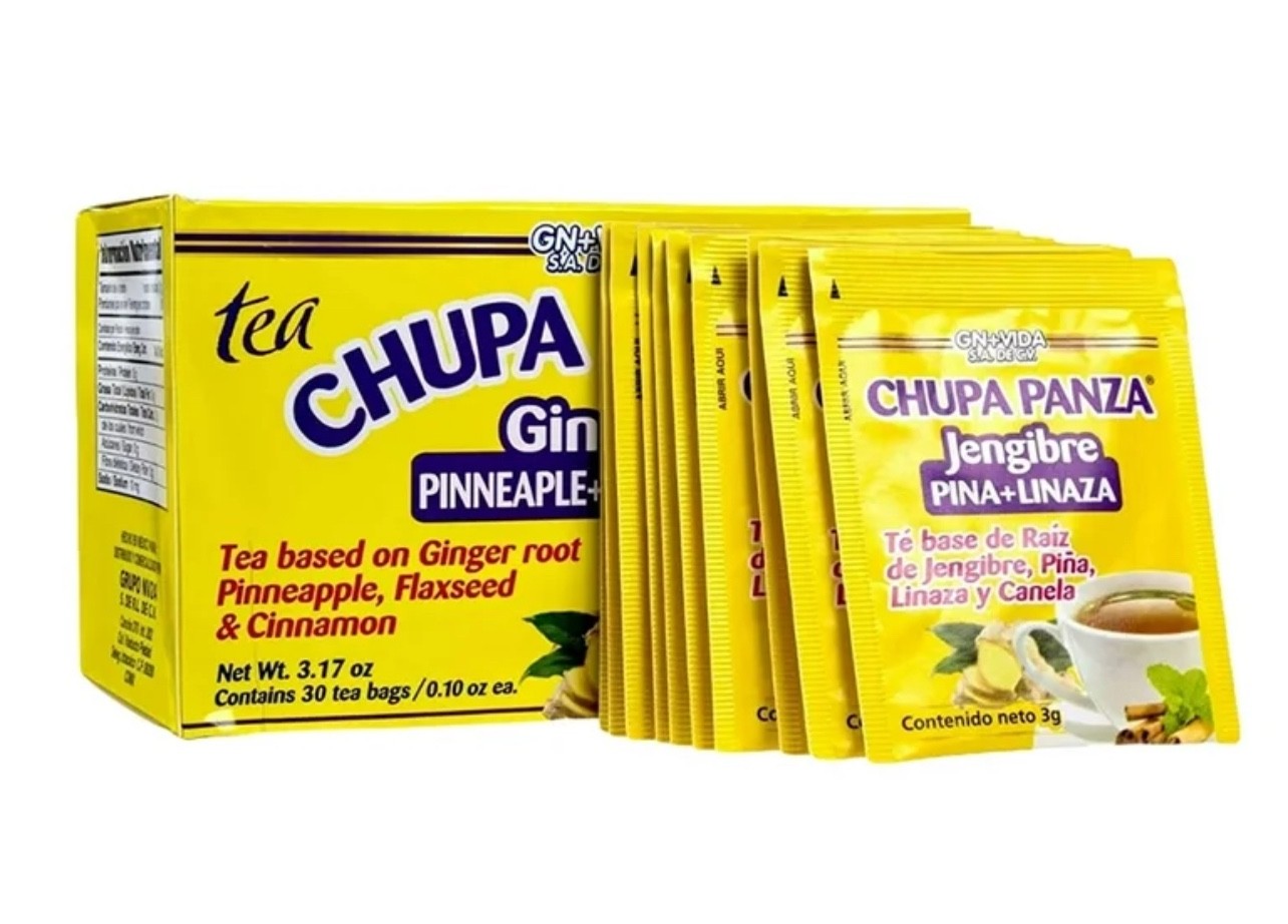 Ouro Slim-Aid Thermogenic Gel + Chupa Panza Ginger Tea | Natural Slim Combo|