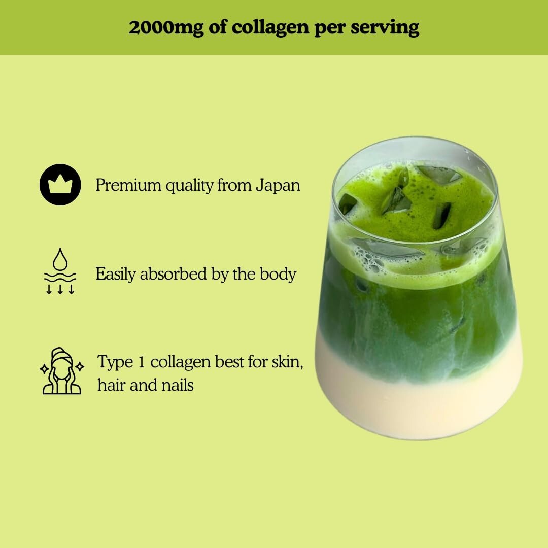 Matcha Masta Uji Kyoto Japanese Matcha & Collagen Powder for Skin & Nail Support