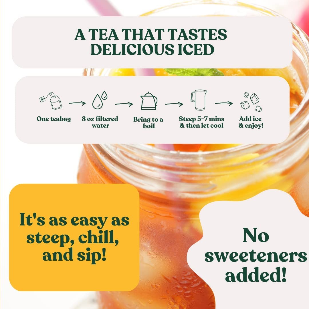 Mango Flavor Black Tea – 20 Ceylon Tea Bags for Heart & Immunity