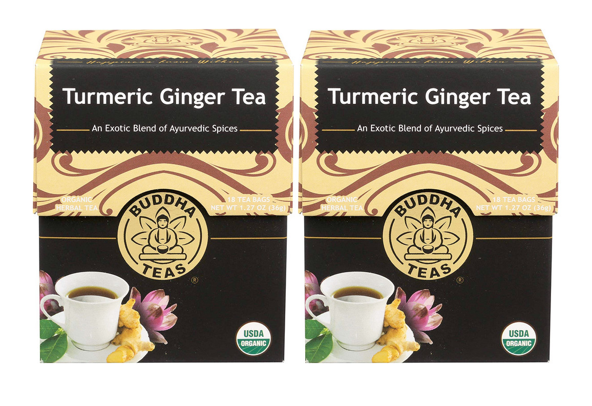 Buddha Teas Organic Turmeric Ginger Tea 18 bags (2 PACK)