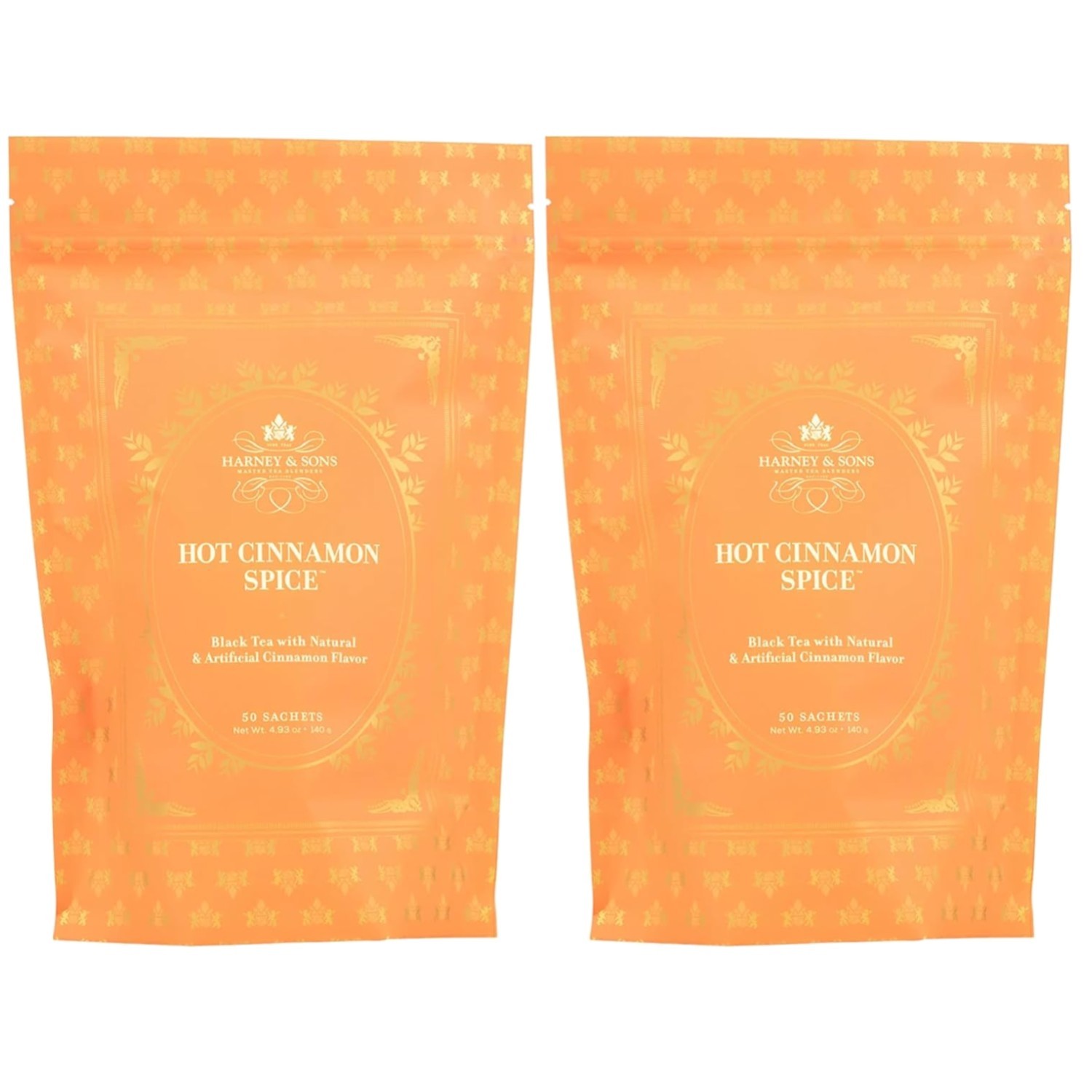 Caffeinated Black Tea Sachets with Cinnamon, 100 Ct