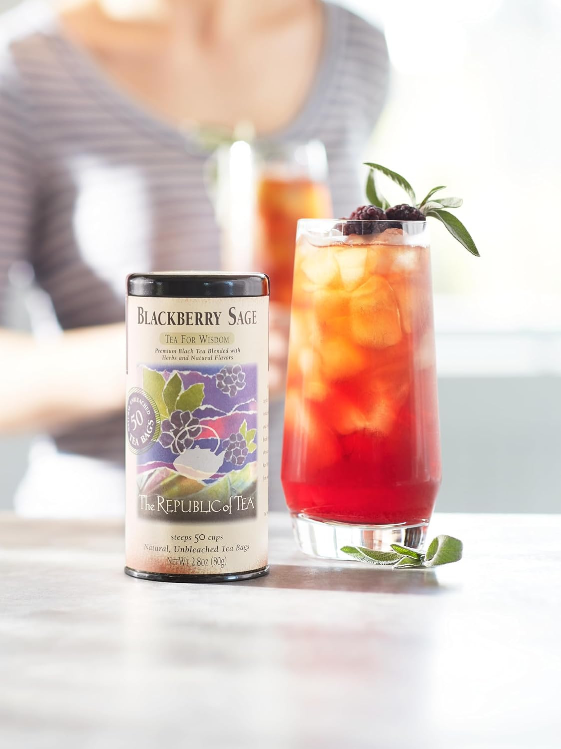 – Blackberry Sage Black Tea | 50 Tea Bags, Gourmet Black Tea