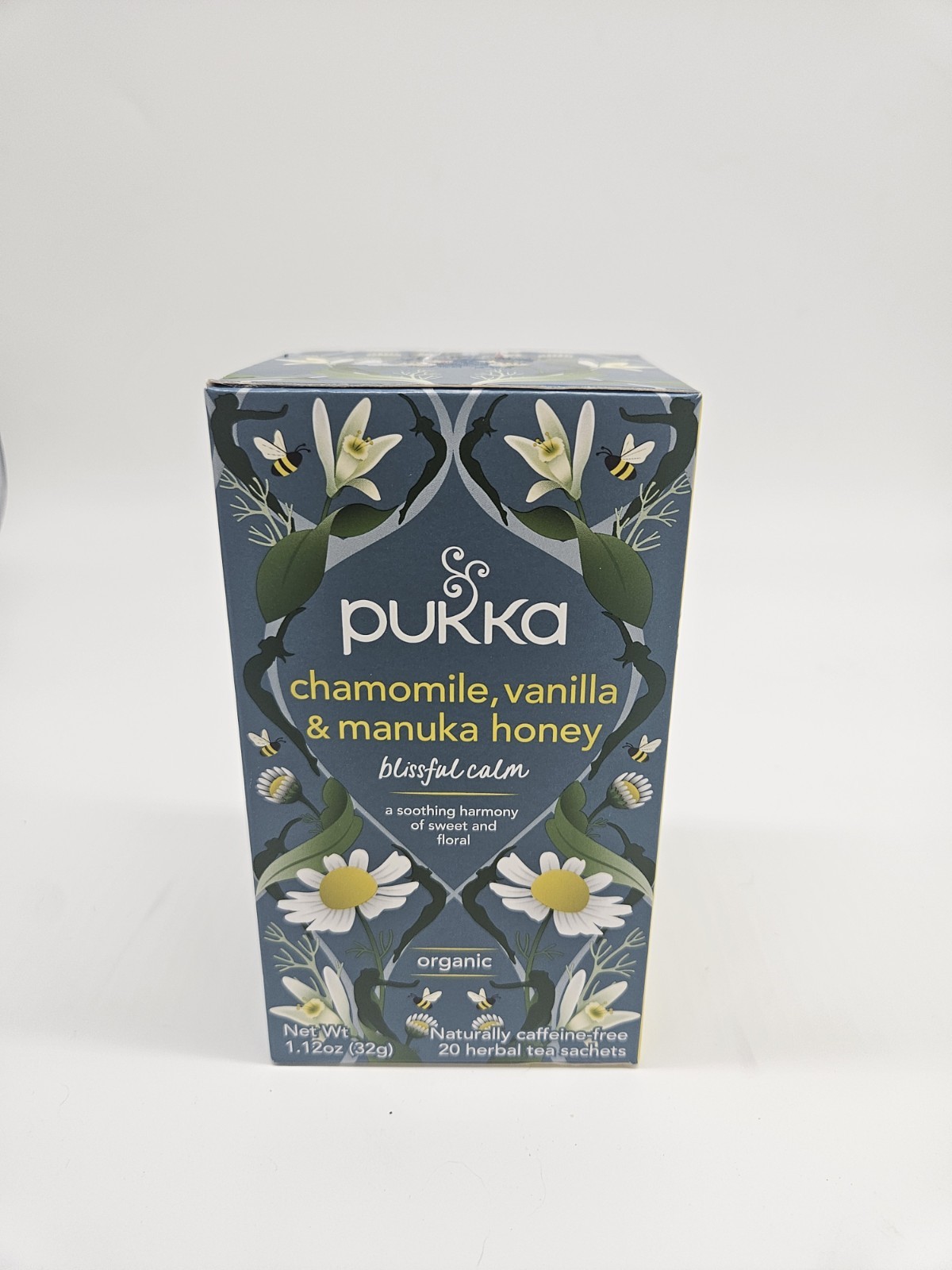 Organic Herbal Tea, Chamomile, Vanilla & Manuka Honey, Caffeine Free, 20