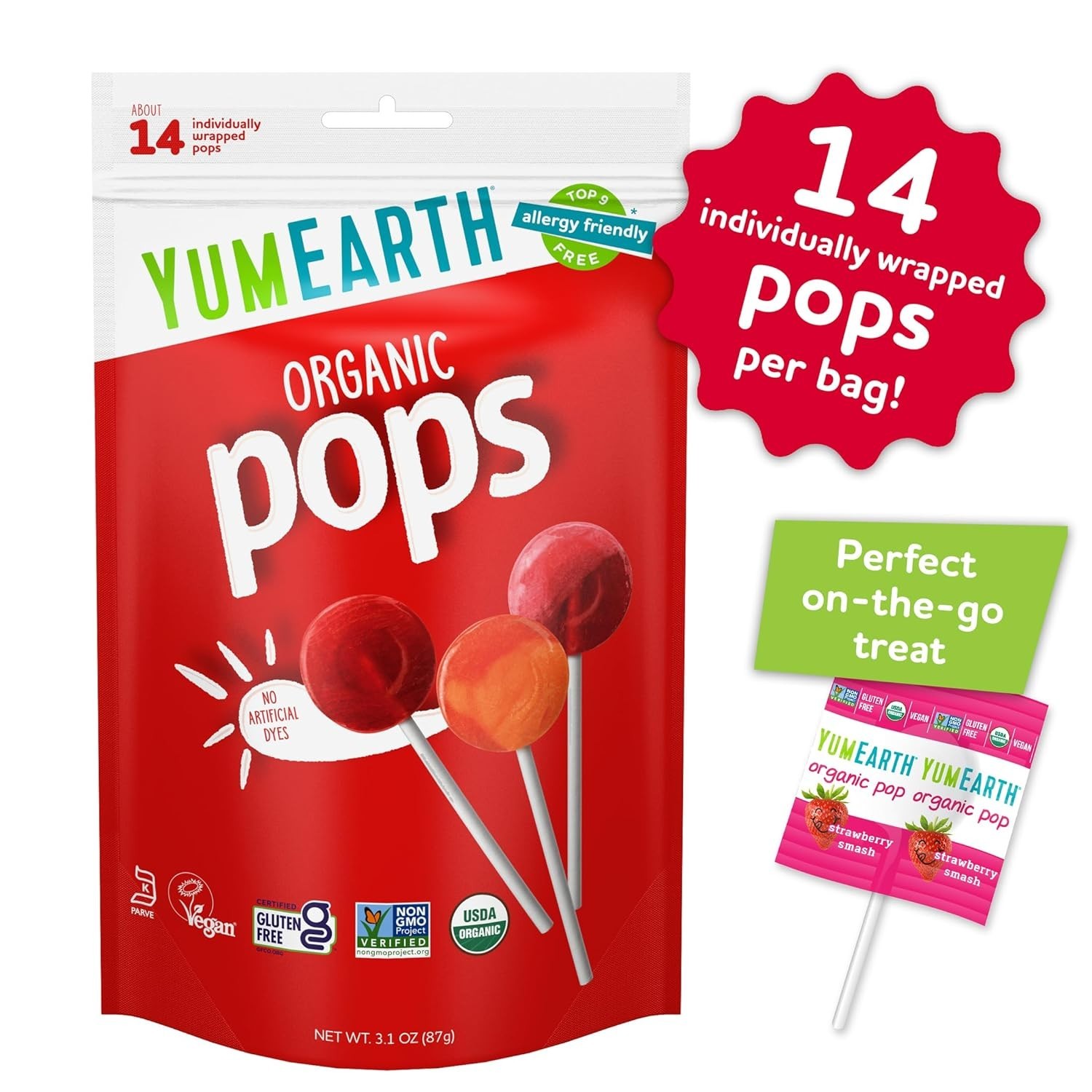14 Count Organic Pops Variety Bag – Allergy Friendly Treats for All Ages