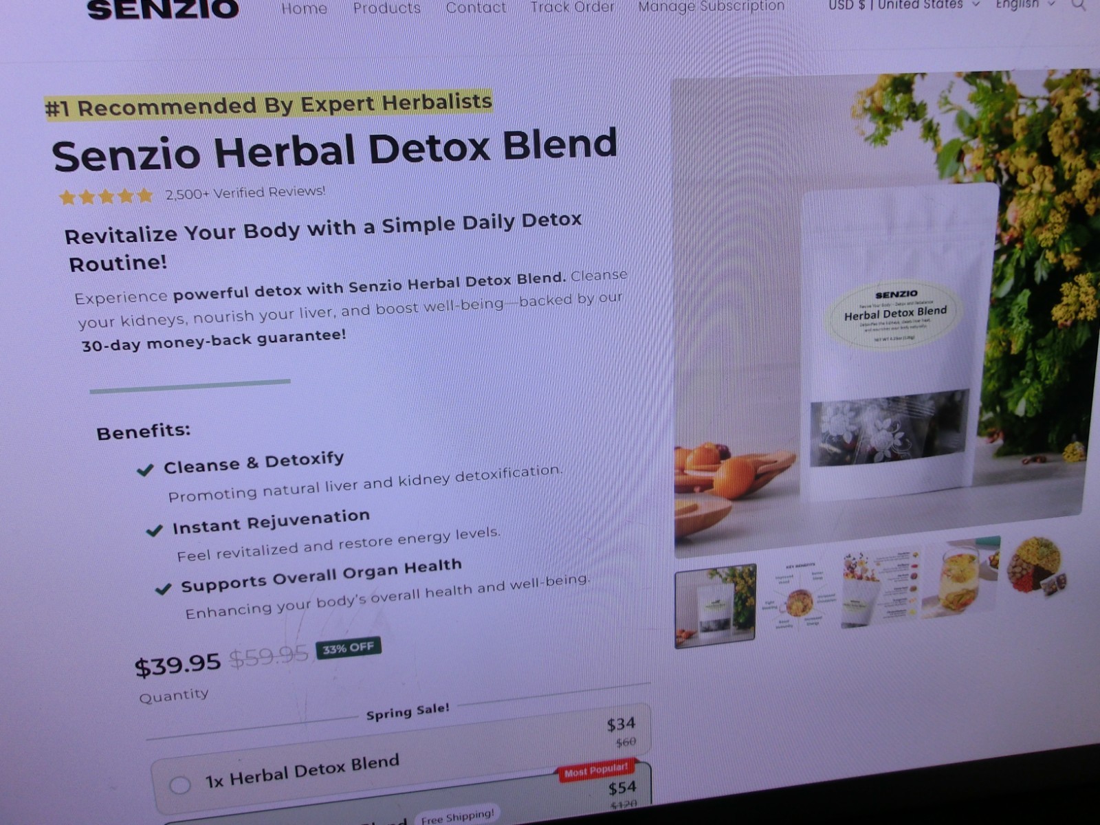 Senzio Herbal Detox Blend