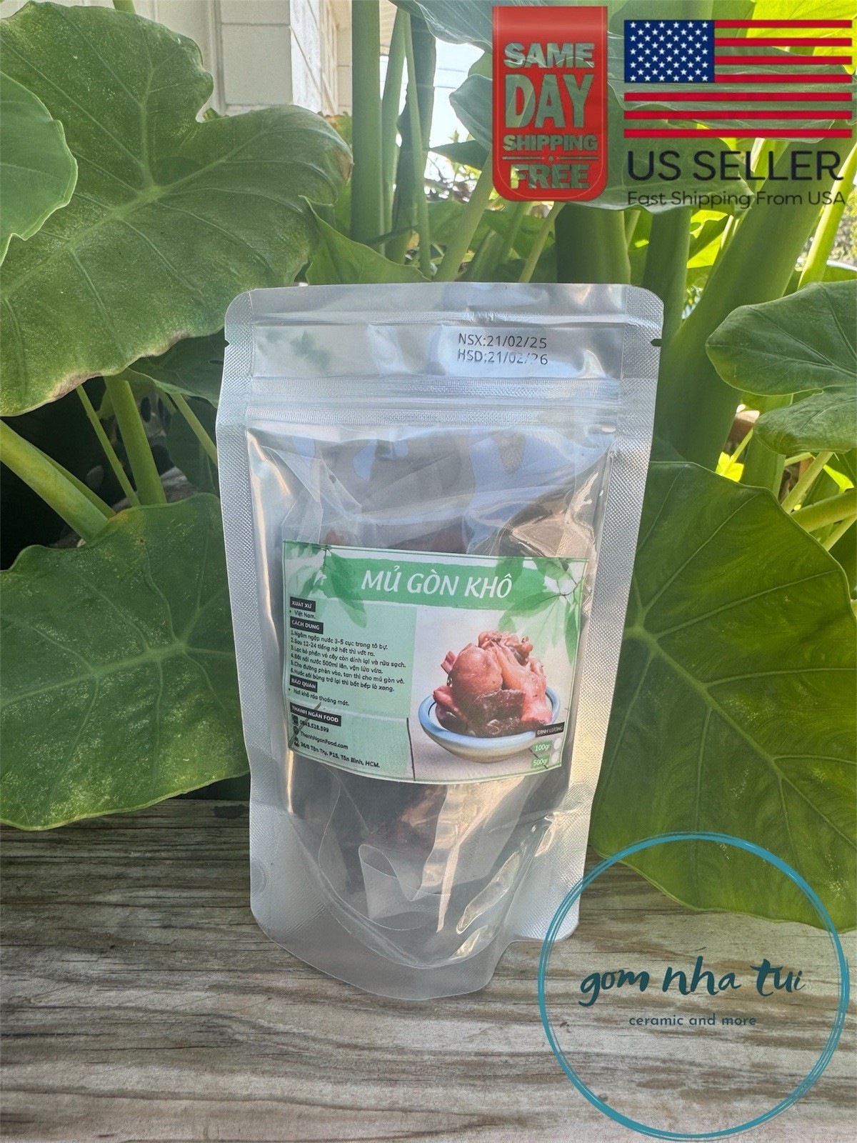 Mu Gon Mủ Gòn Khô Organic Pure Wild Dried Vietnam Silk Cotton Tree Resin 100g