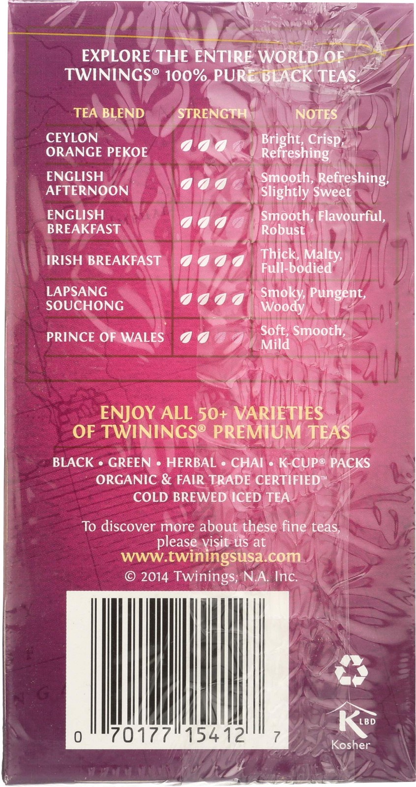 Twinings Darjeeling Black Tea 20 Count Tea Bags Masterfully Blended Since 1706