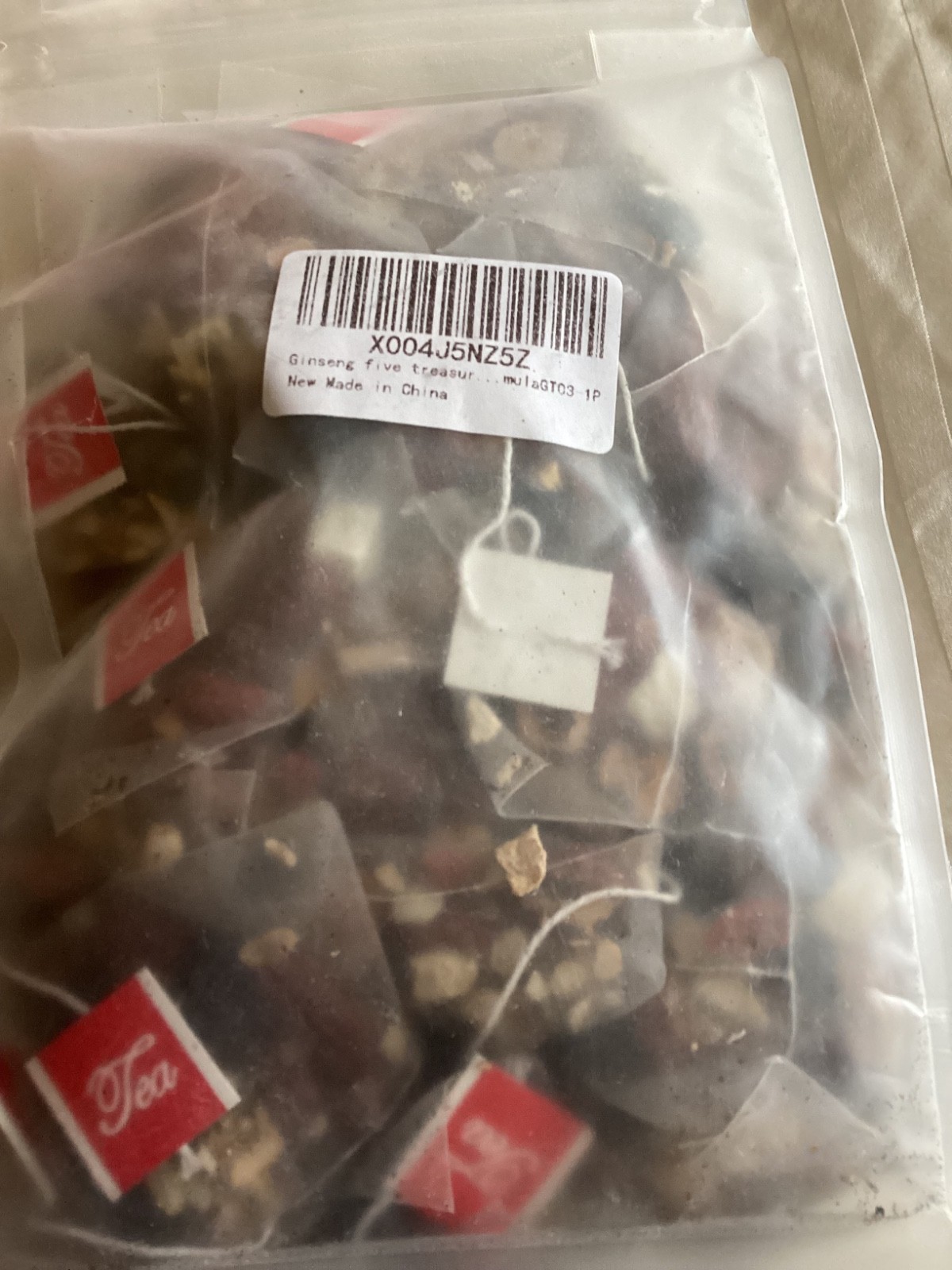 Ginseng Five Treasure Tea, 25 bags, 10 g each, EXP 12/06/26