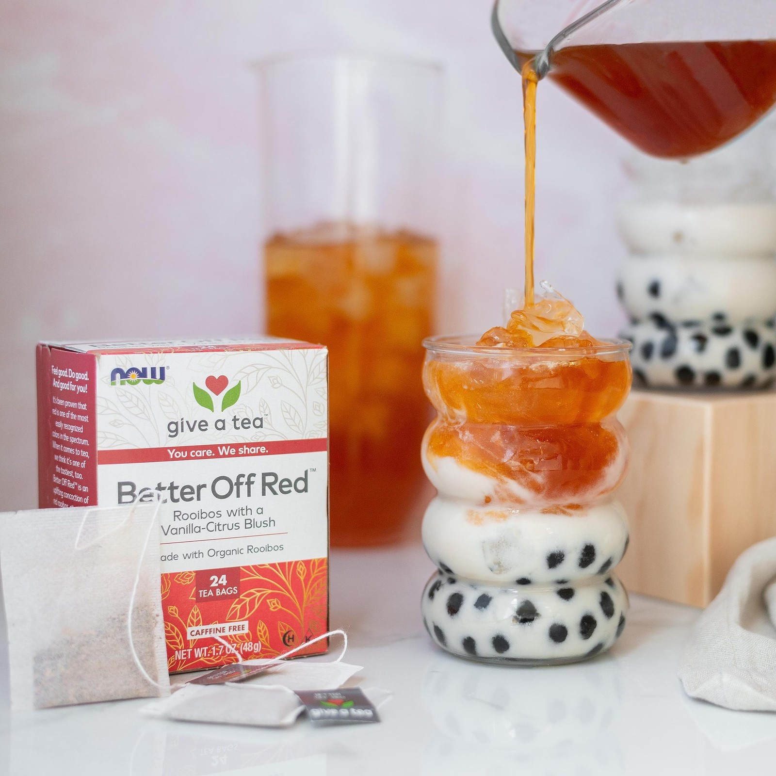 Now Foods Give A Tea Better Off Red Organic Rooibos Citrus Vanilla 24 Bags
