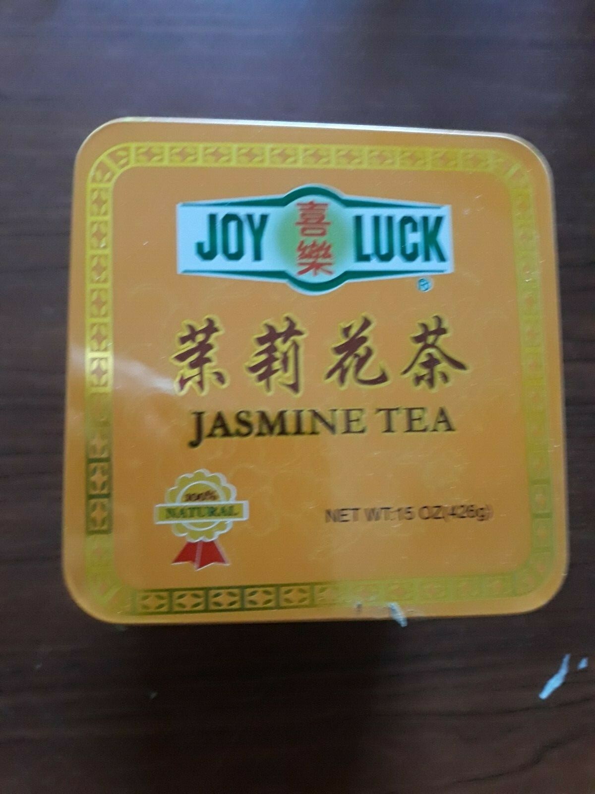 2 CANS: Joy Luck Tea, Jasmine, 15oz/426g ea. tin. China – F