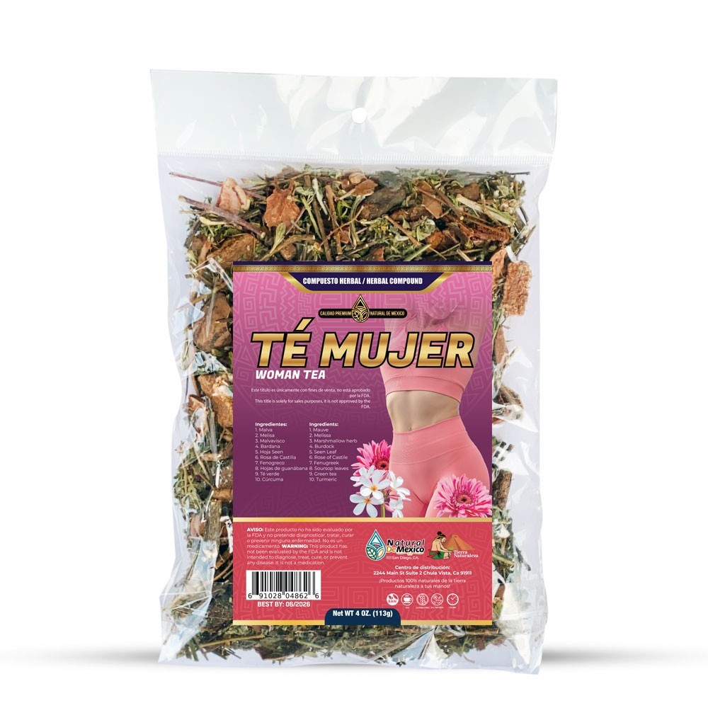 Te Mujer, Compuesto Te Herbal 4 oz. Woman Compound Tea 4 Oz. Natural de Mexico