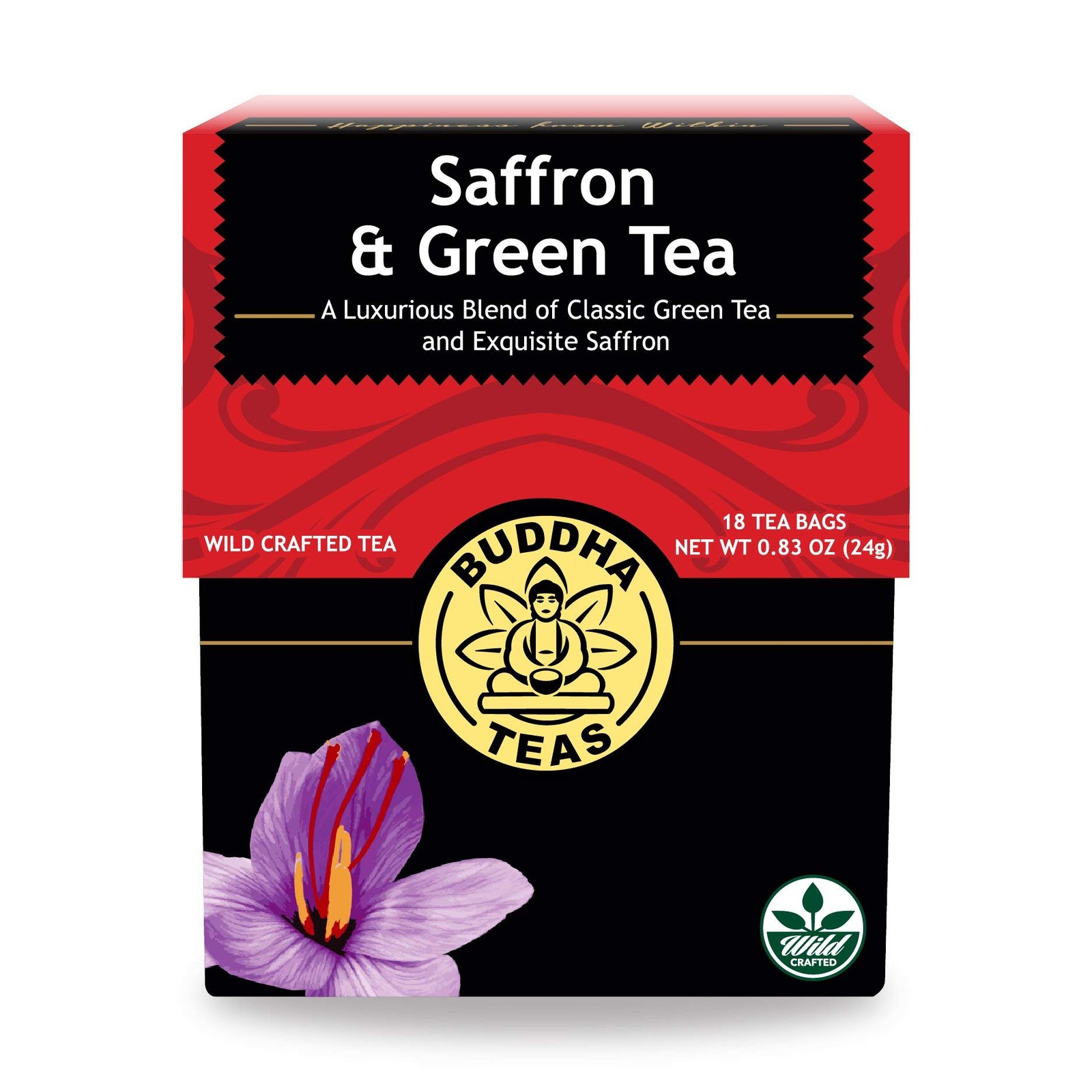 – Saffron & Green Tea – For & Wellbeing – Wild Crafted Tea – With Antioxidant…