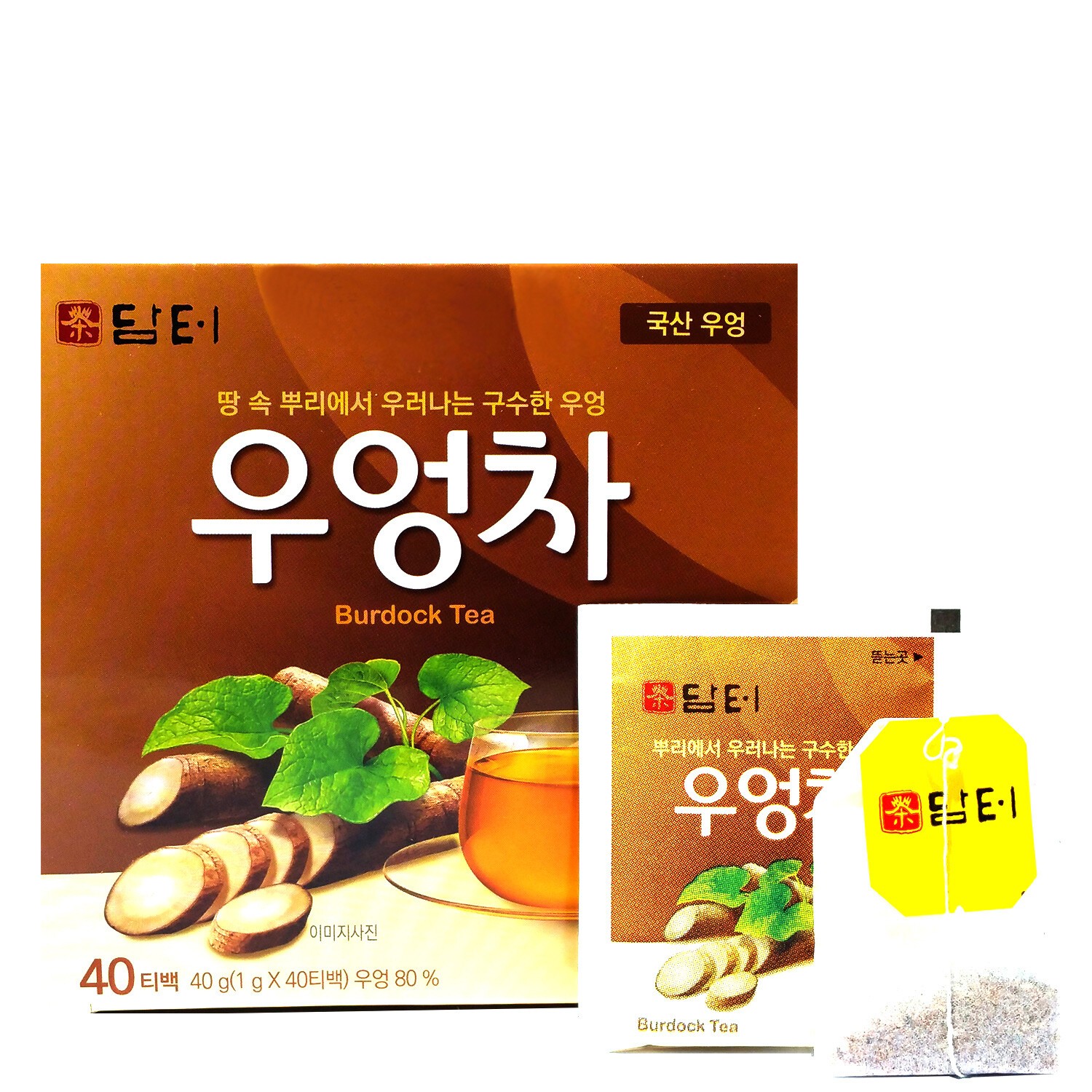 Damtuh Korea Traditional 100% Pure Burdock Root Tea – 40 Tea Bags