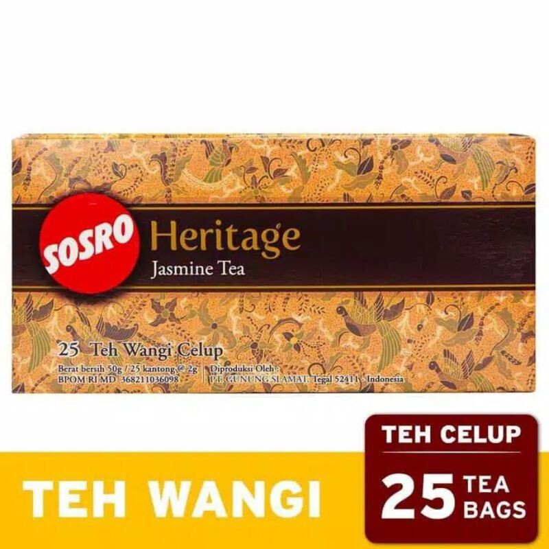 2Pax SOSRO HERITAGE JasminTea Dip Tea Stronger Fresh Fragrance Premium Indonesia