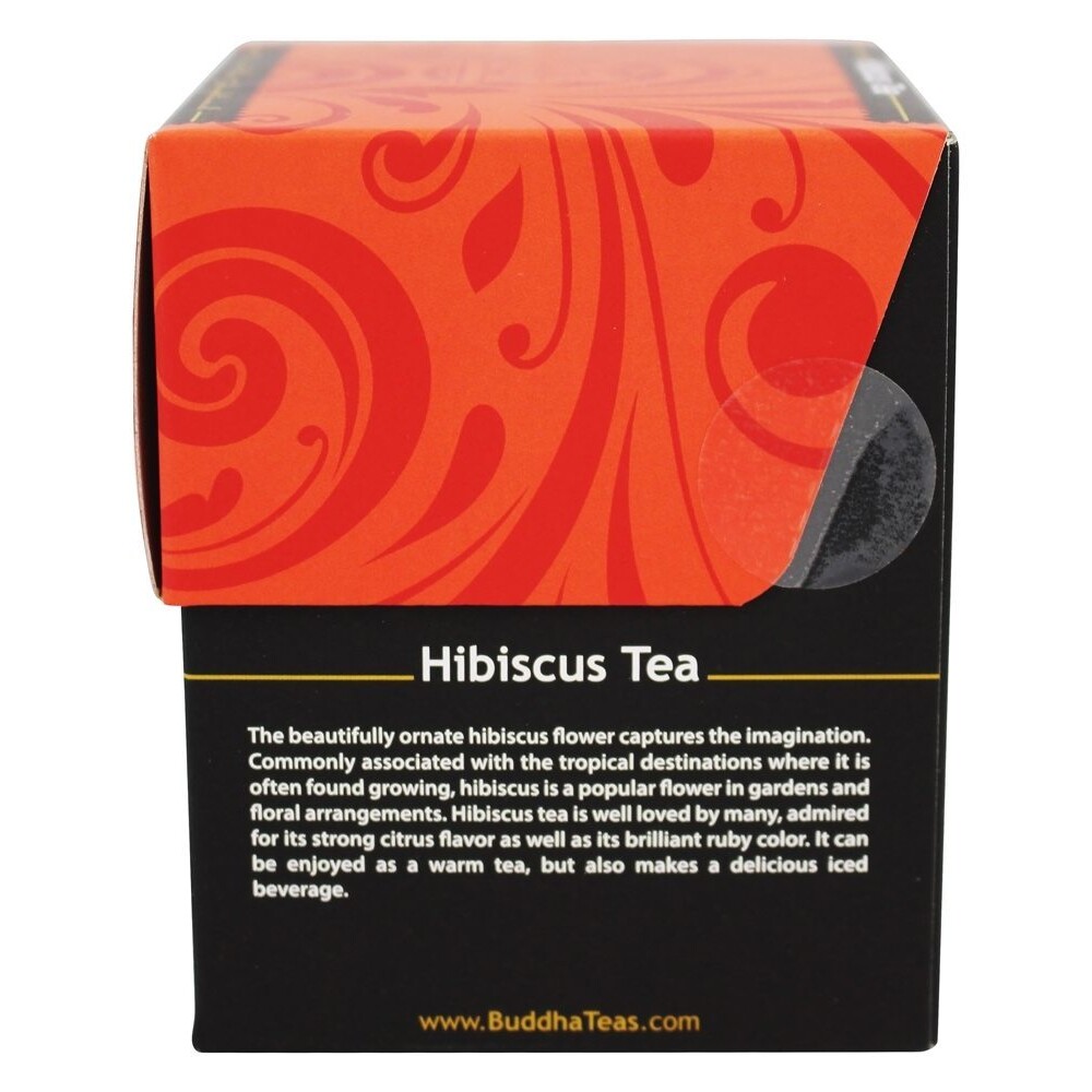 Buddha Teas 100% Organic Herbal Hibiscus Tea, 18 Tea Bags