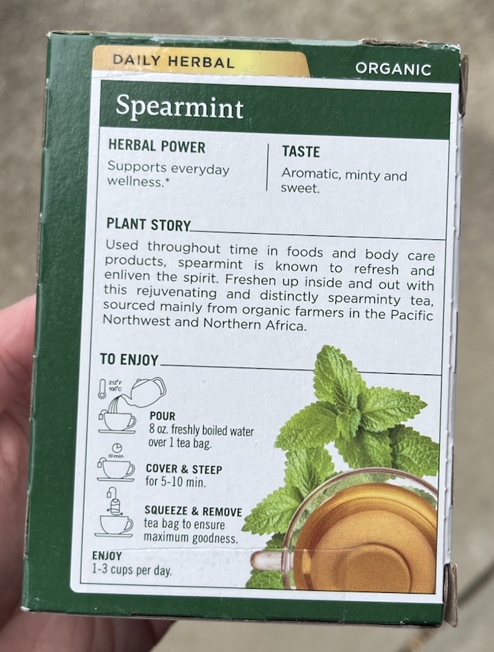 Traditional Medicinals Organic Spearmint Tea 16 Count (Pack of 1) Fast Ship!