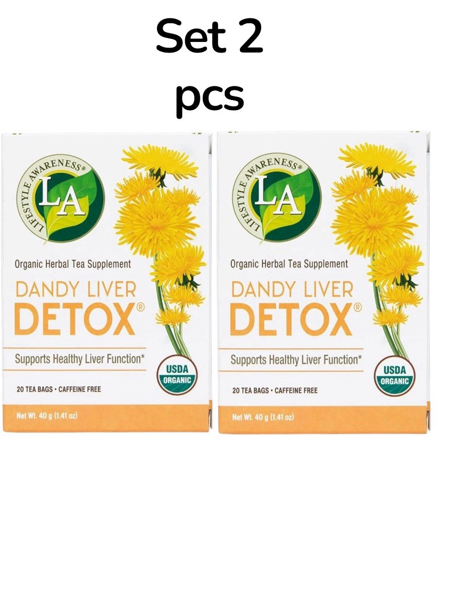 Dandy Liver Detox Tea, 20 Count X 2 Boxes. New