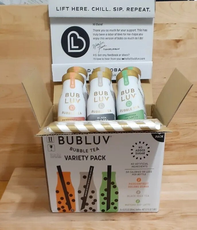 REDUCED! BUB LUV BUBBLE TEA variety: mtcha soy latte black mlk passionfrt guava