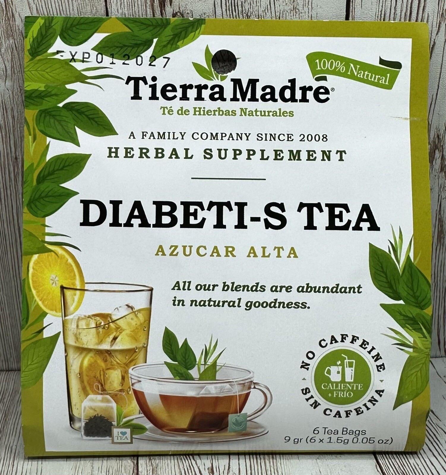 Tierra Madre,Diabeti~S TEA Herbal Supplement, Azucar Alta Tea (12 Tea Bags)