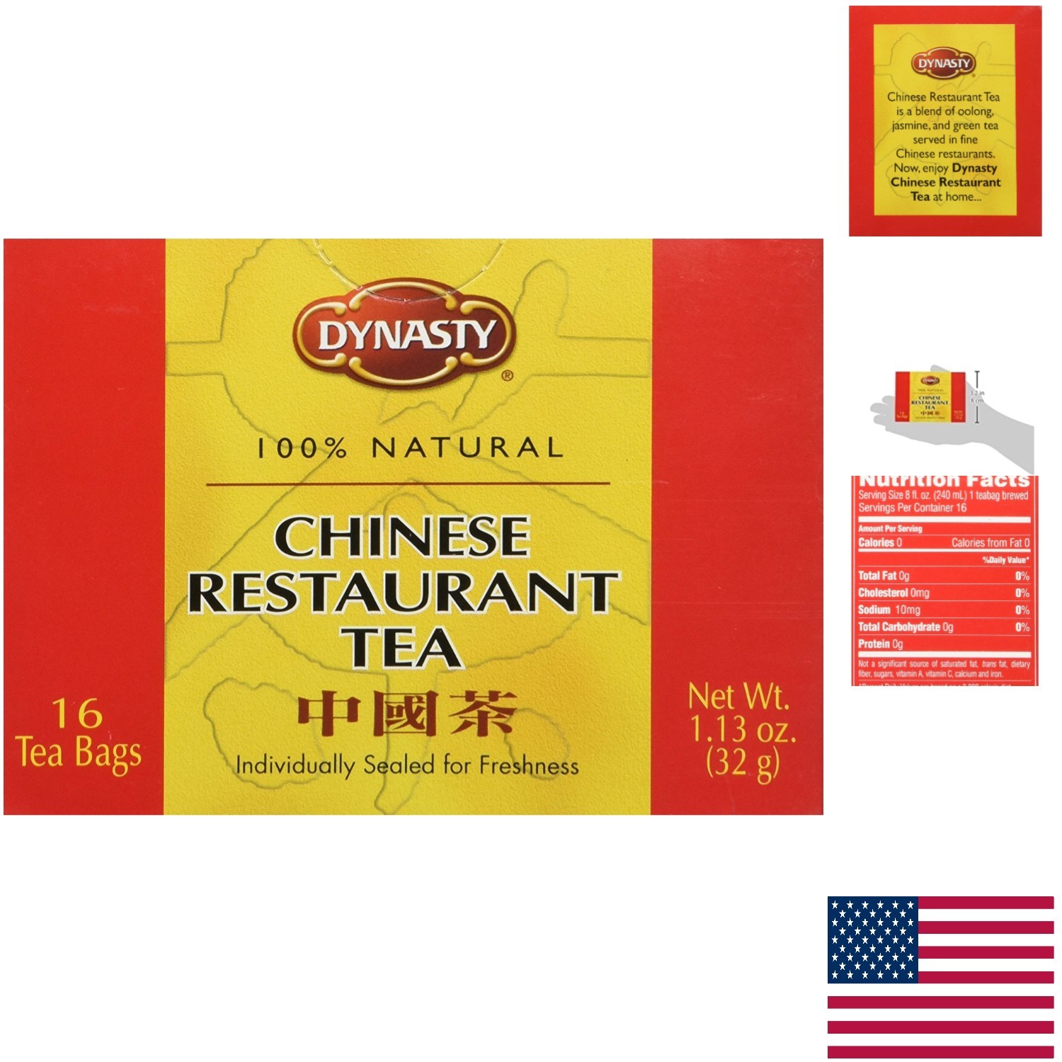 100% Natural Blended Tea from Fine Chinese Restaurants – 16 Teabags of Luxury